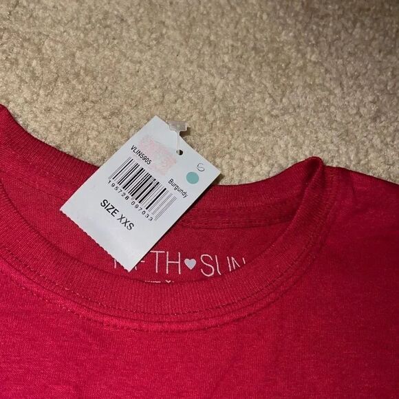 Fifth  Sun Burgundy Tee - Picture 6 of 8